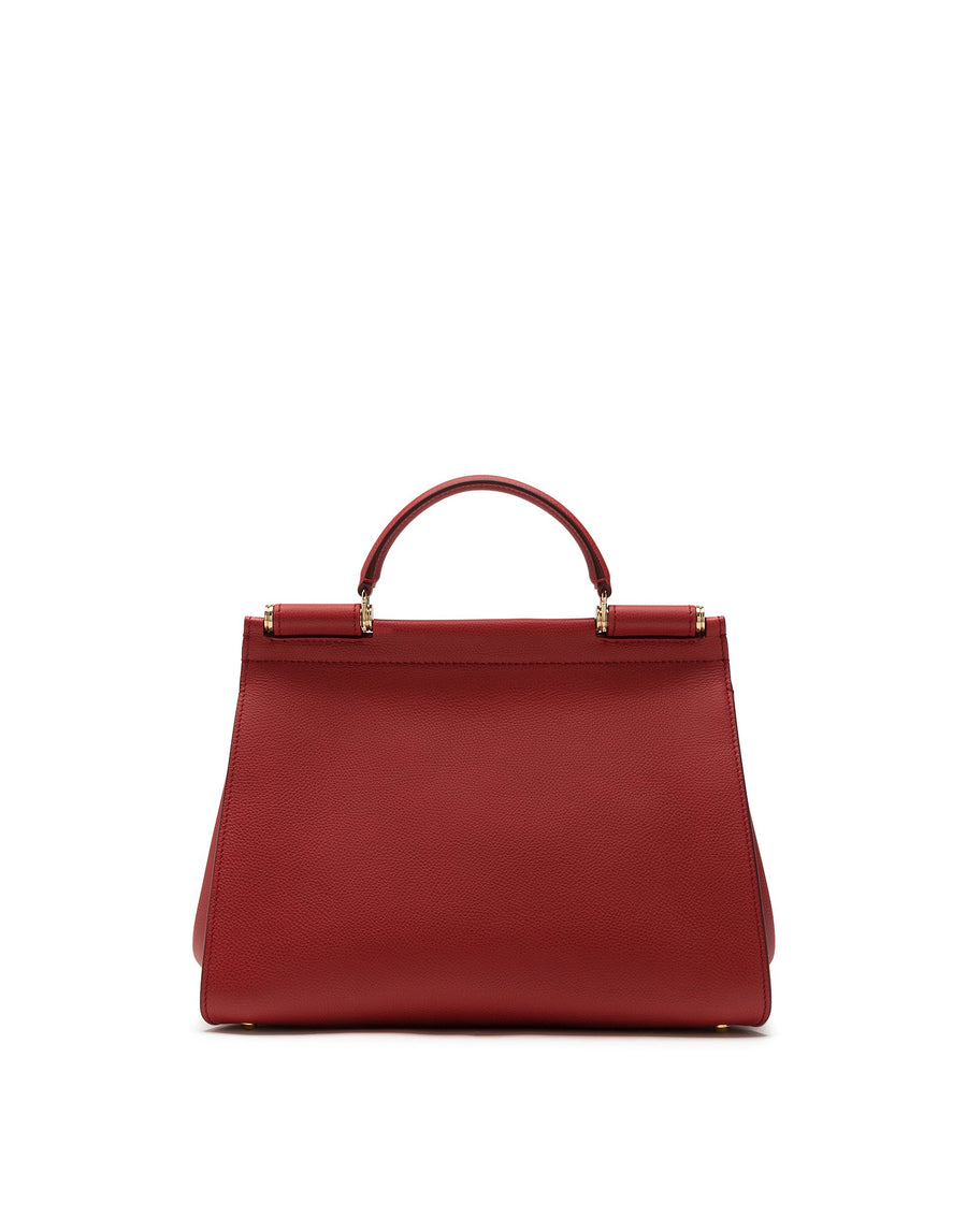 Handbag in drummed calf leather