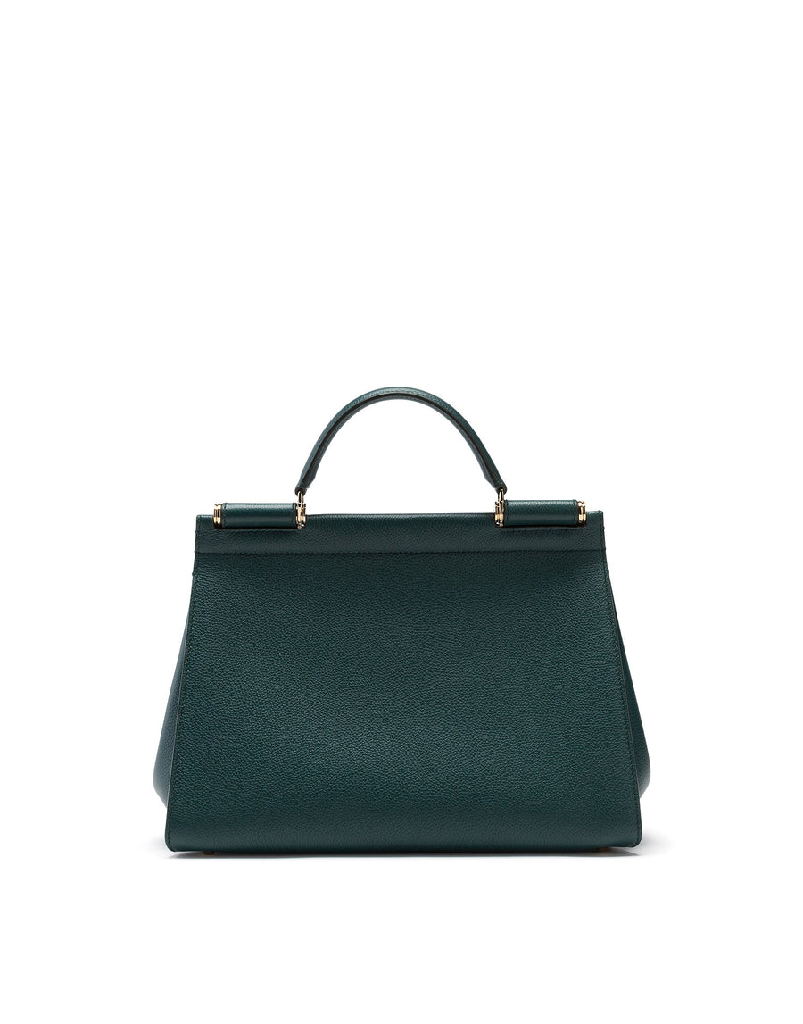 Handbag in drummed calf leather