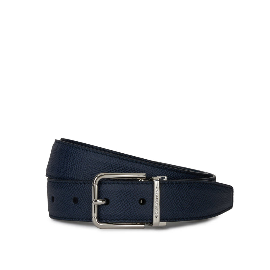 Belt In Solid-Coloured Brushed Calf Leather