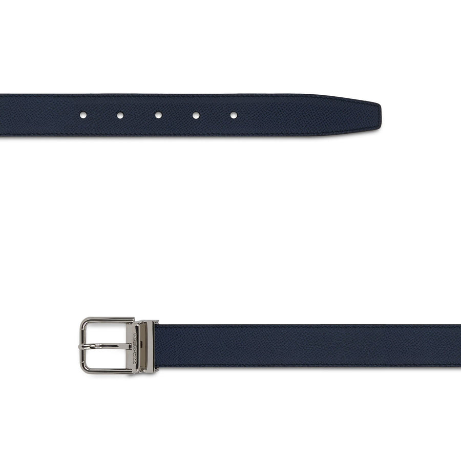 Belt In Solid-Coloured Brushed Calf Leather