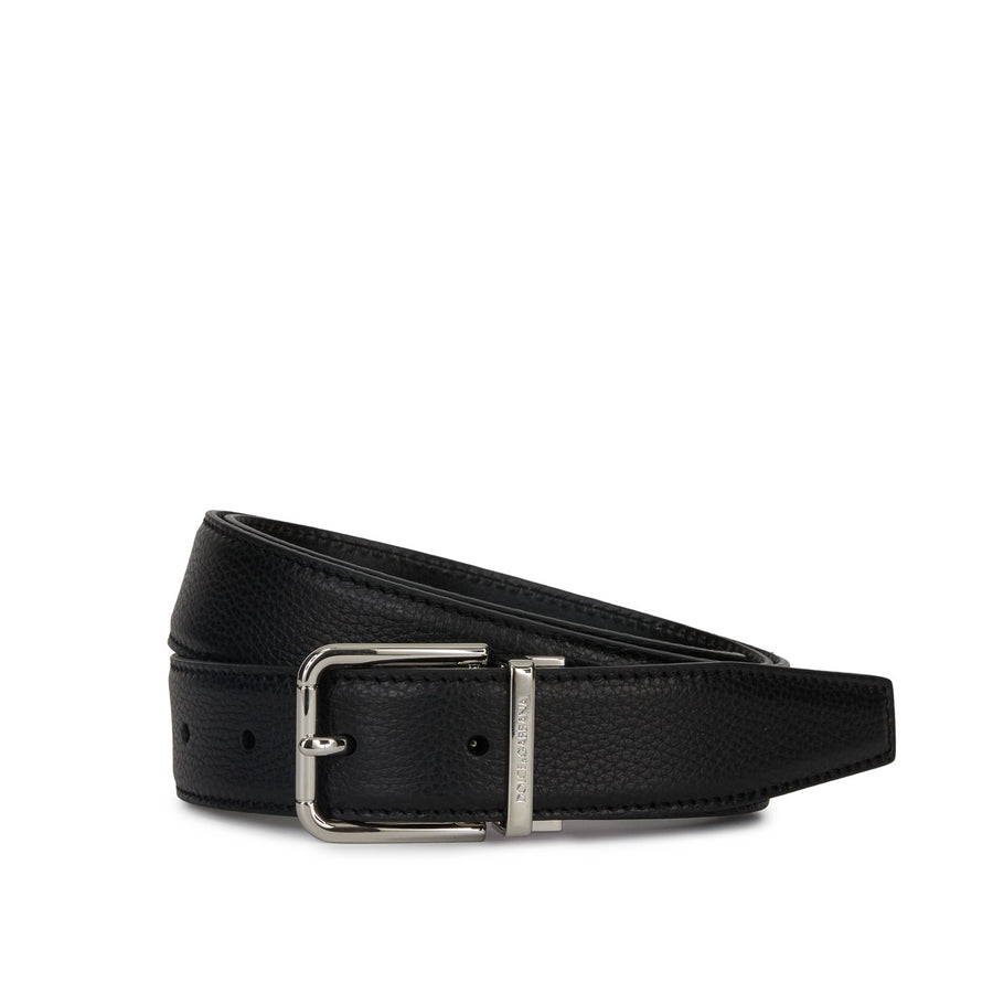 Belt In Solid-Coloured Brushed Calf Leather