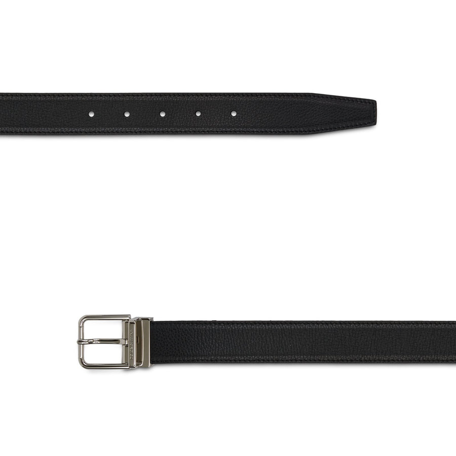 Belt In Solid-Coloured Brushed Calf Leather