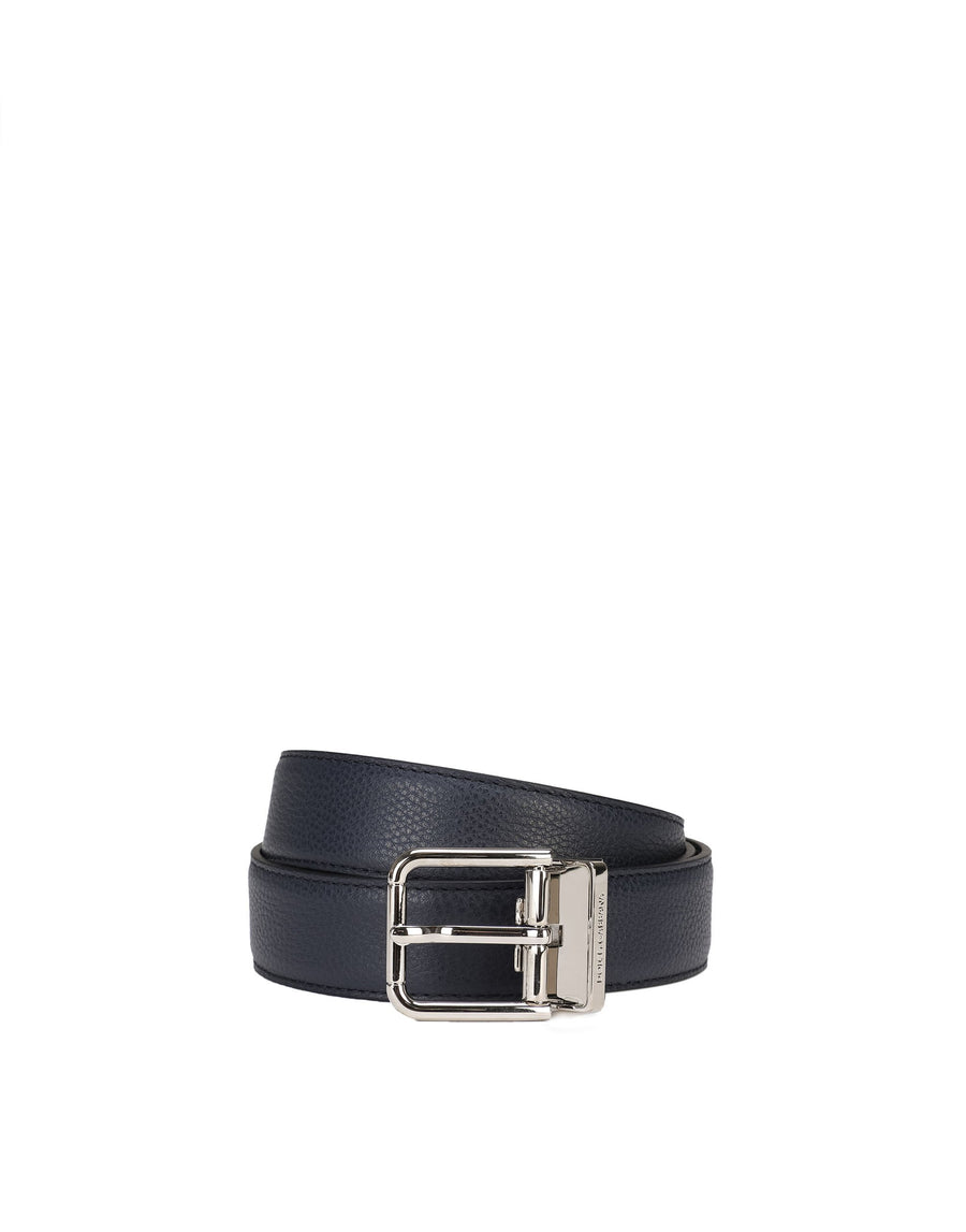 Hammered calf leather belt