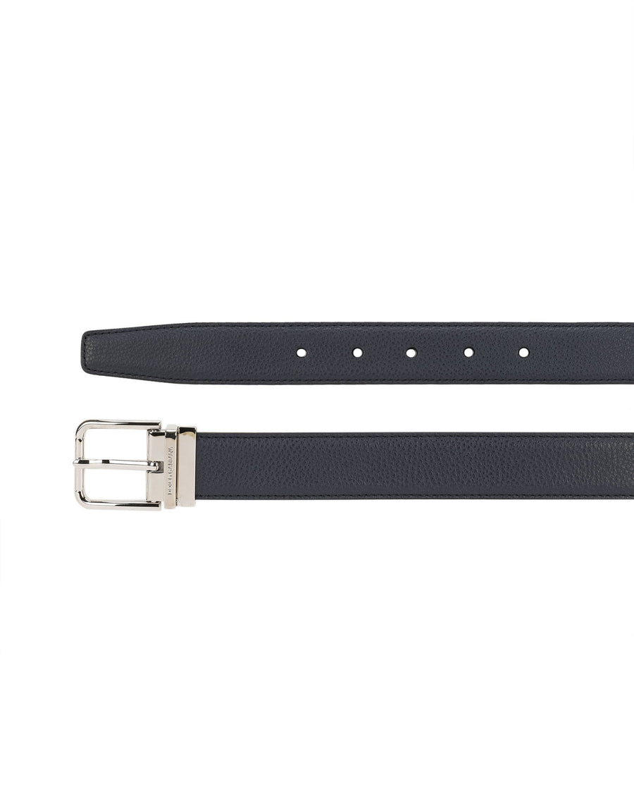 Hammered calf leather belt