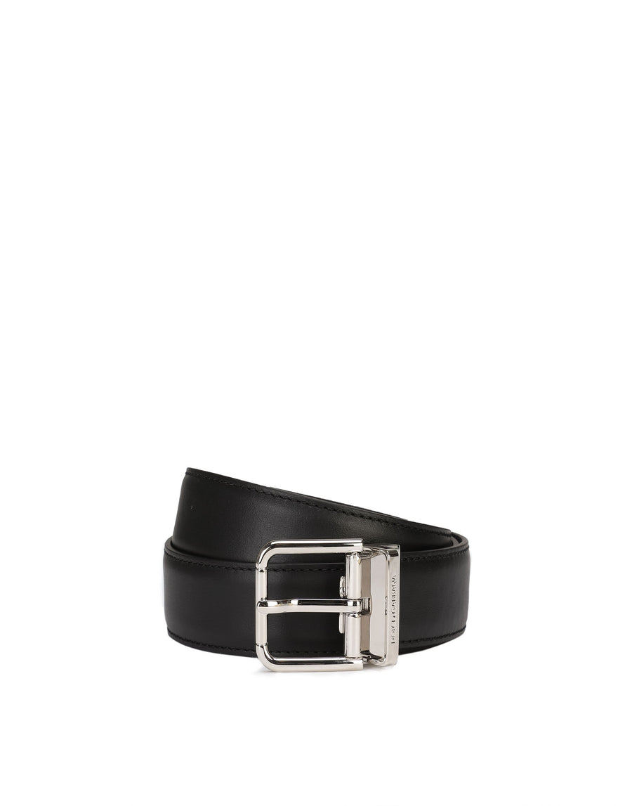 Smooth calf leather belt