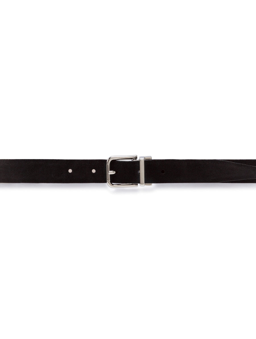 PLAIN LEATHER LOGO BELTS