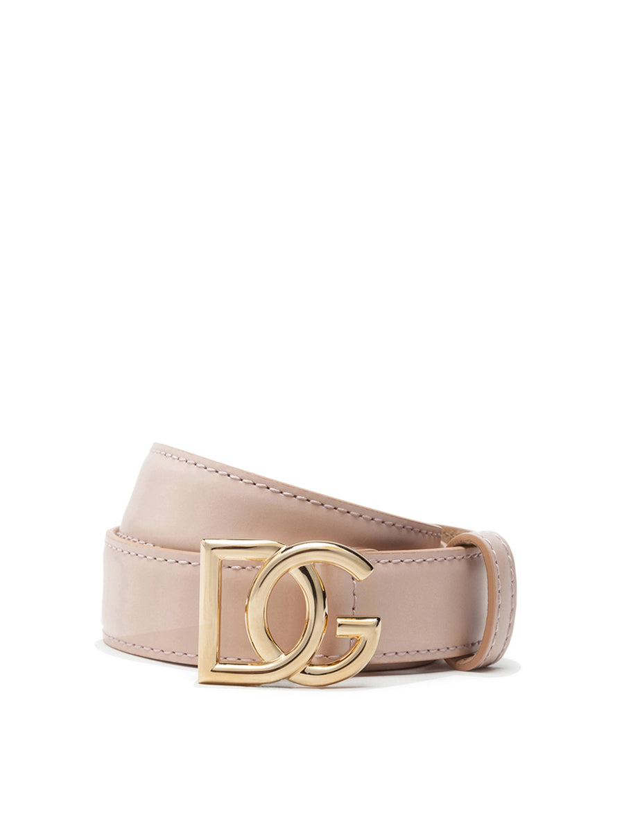 Leather belt with DG buckle