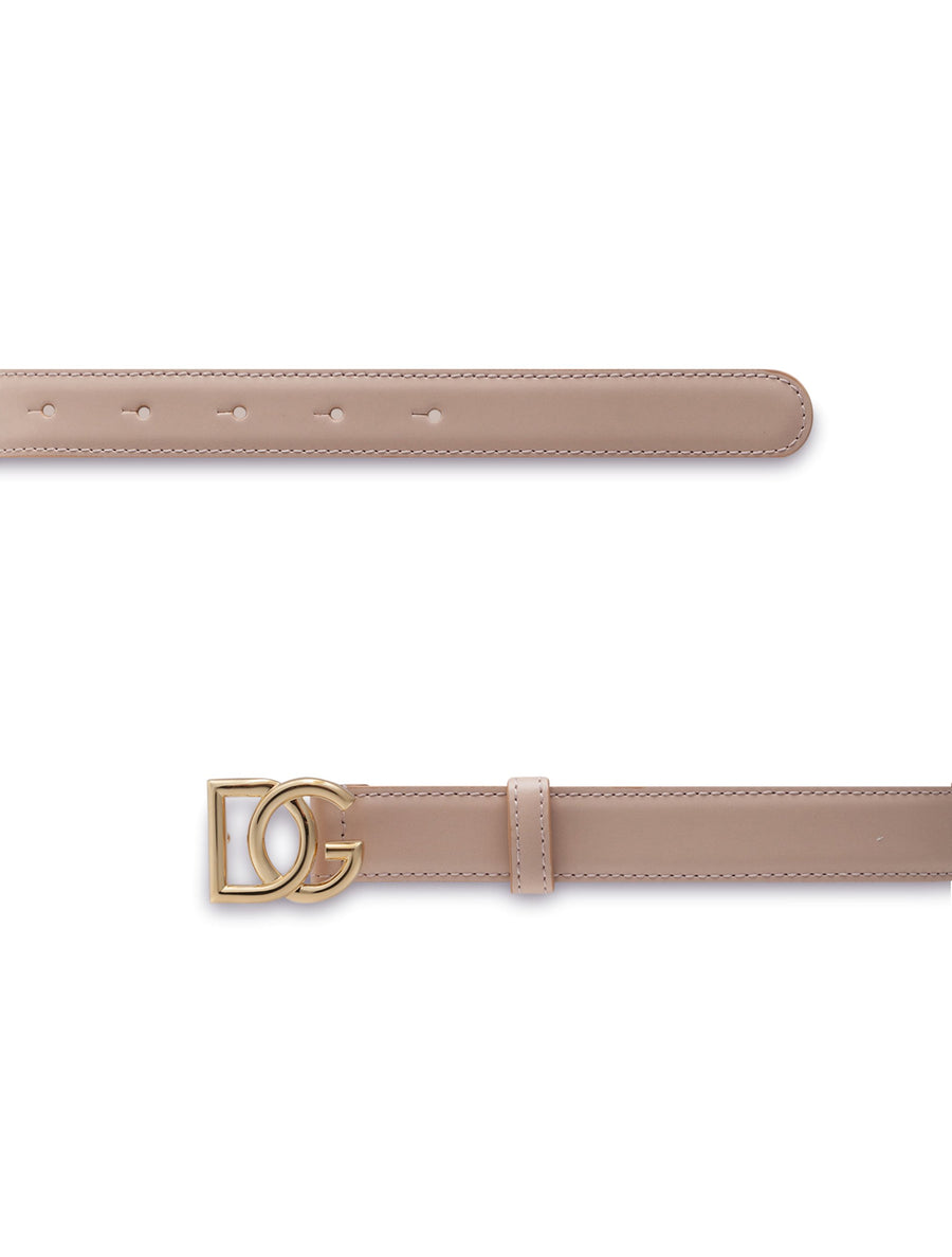 Leather belt with DG buckle