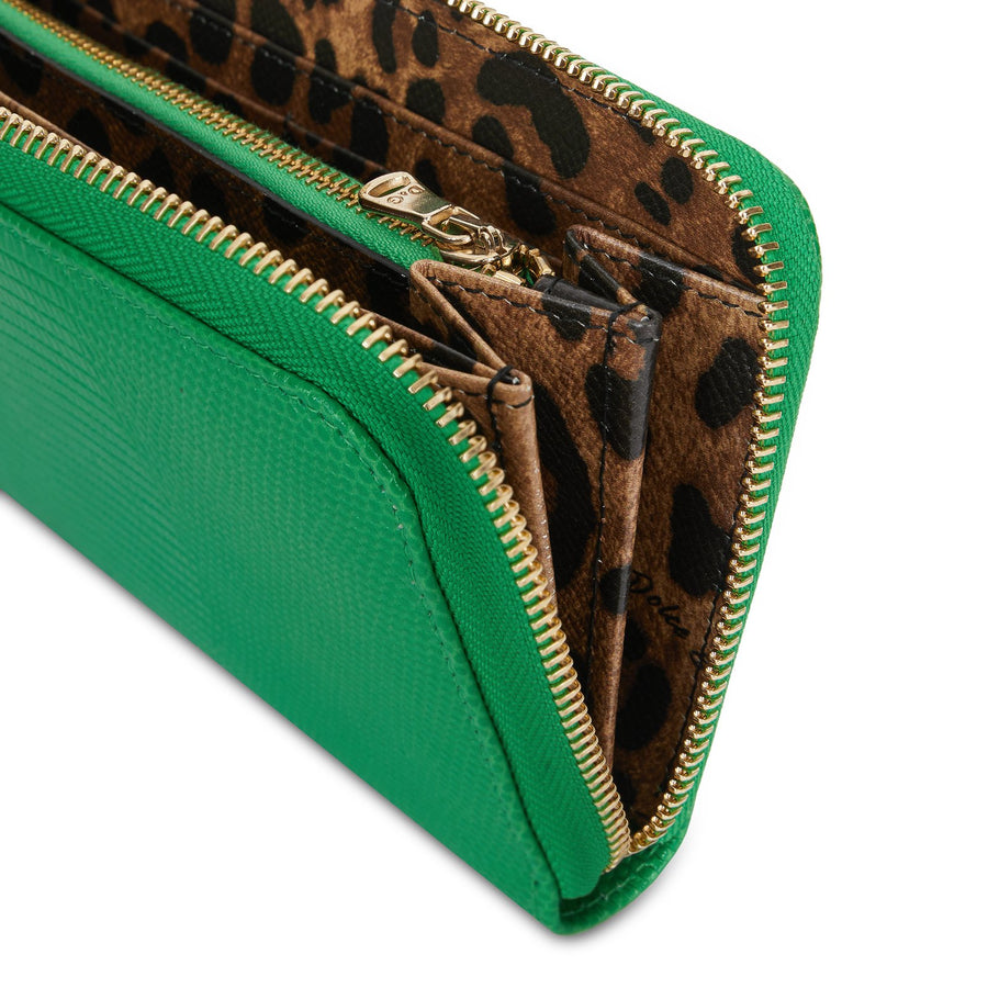 Wallet In Calf Leather With Iguana Print