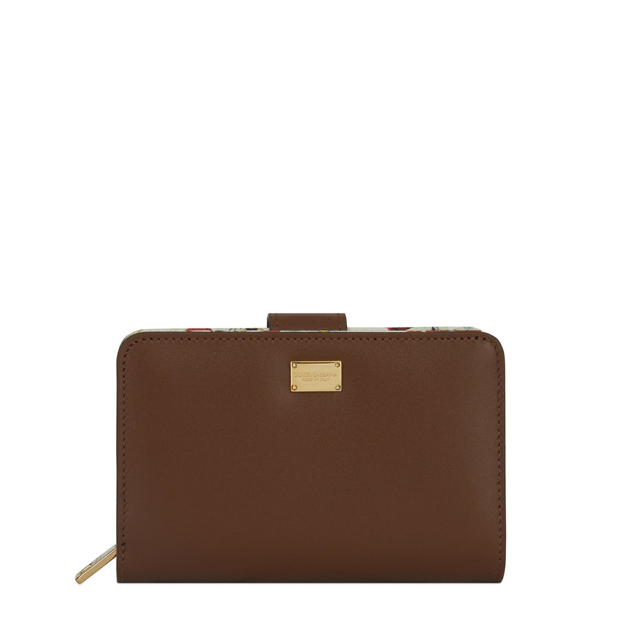 Continental Wallet In Solid-Coloured Calf Leather