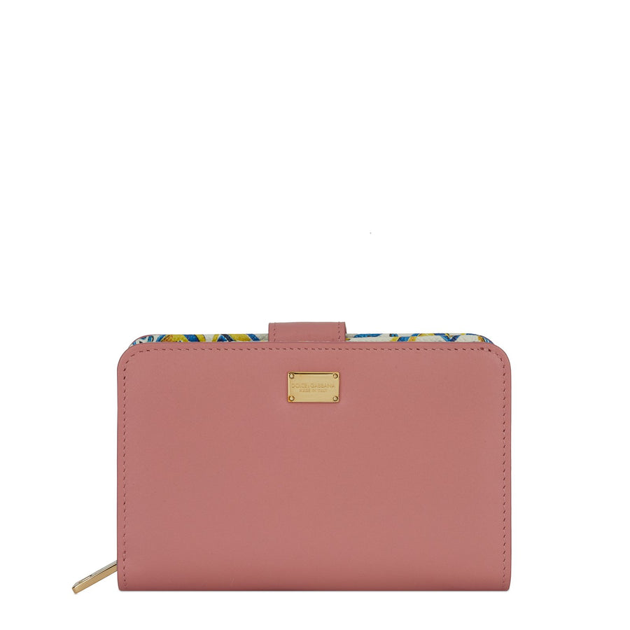 Continental Wallet In Solid-Coloured Calf Leather