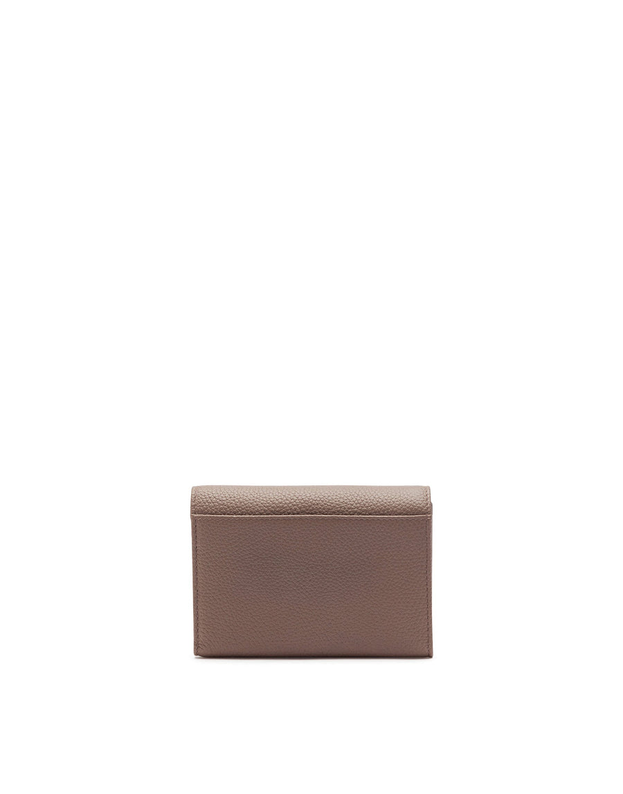 Solid-coloured calf leather wallet