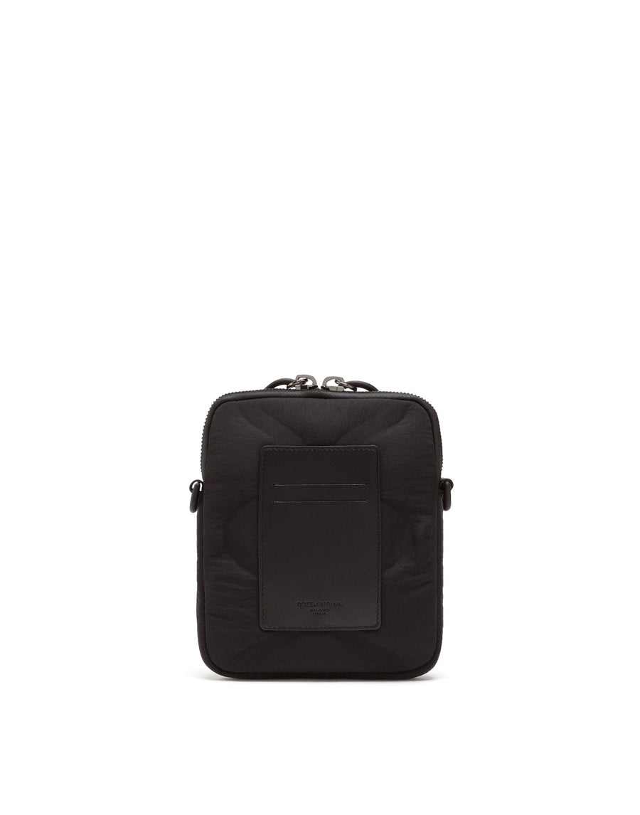 PALERMO TECNICO CROSSBODY BAG IN NYLON WITH LOGO PRINT