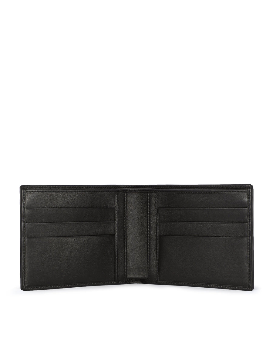 Bifold wallet with croc print