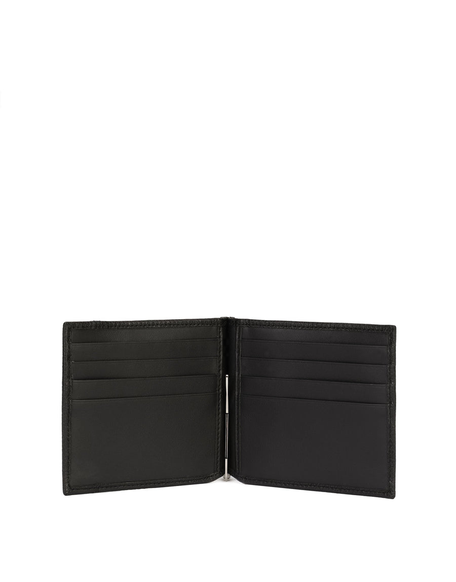 Folding cardholder in calf leather