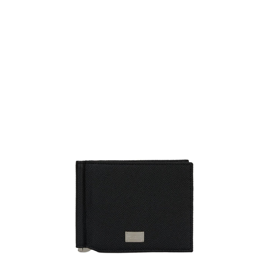 Bi-Fold Wallet In Solid-Coloured Calf Leather