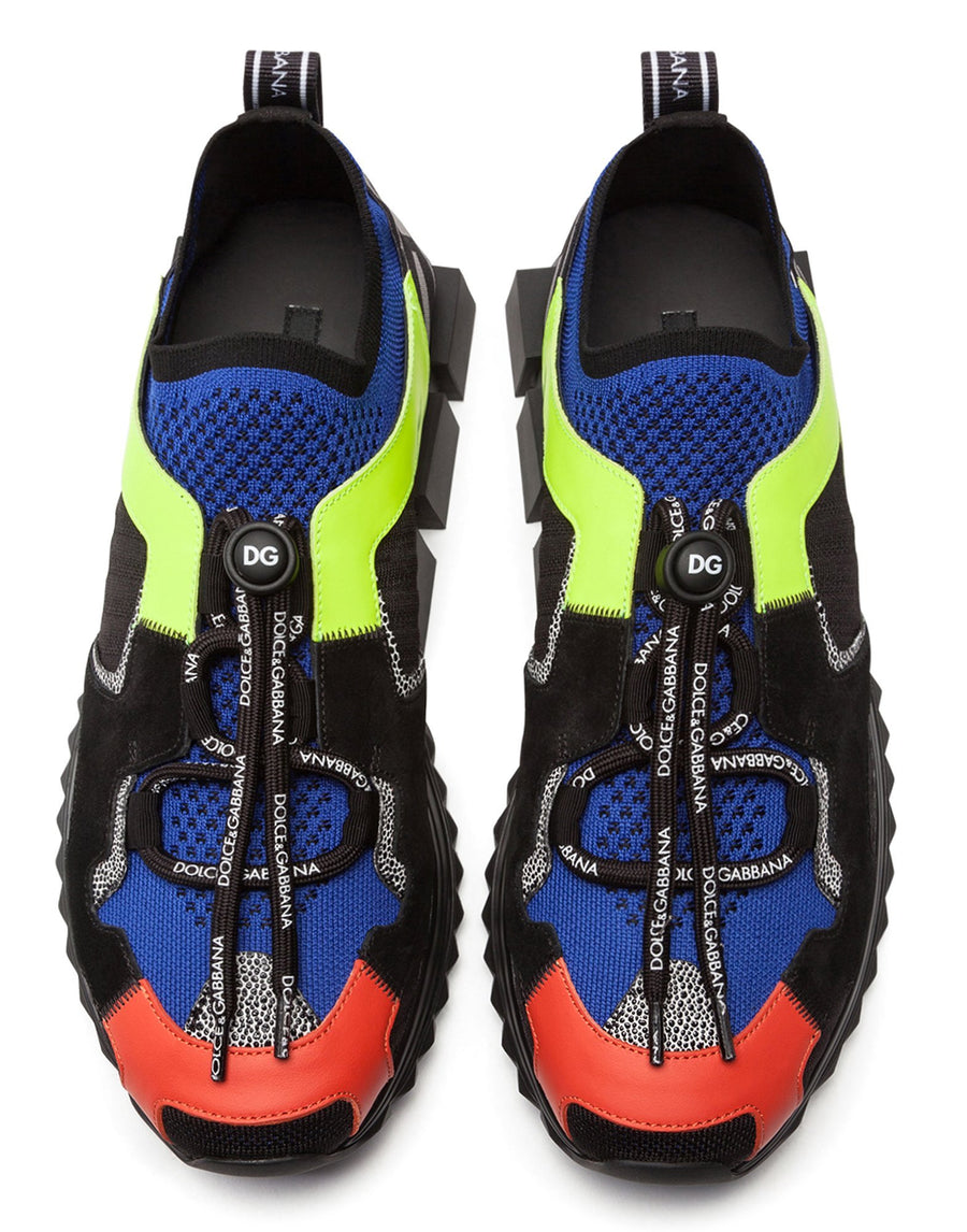 MULTI-COLORED MIXED-MATERIAL SORRENTO TREKKING SNEAKERS