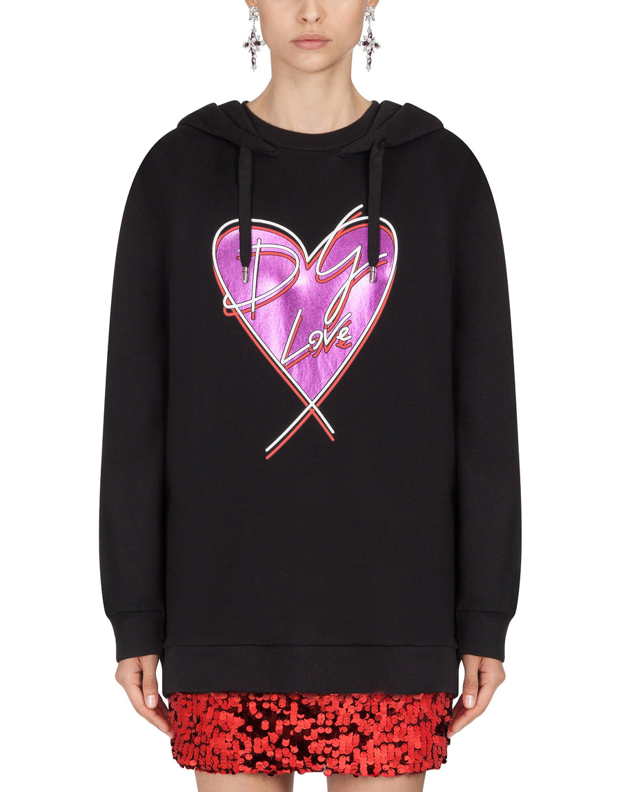 Oversized sweatshirt with print DG heart