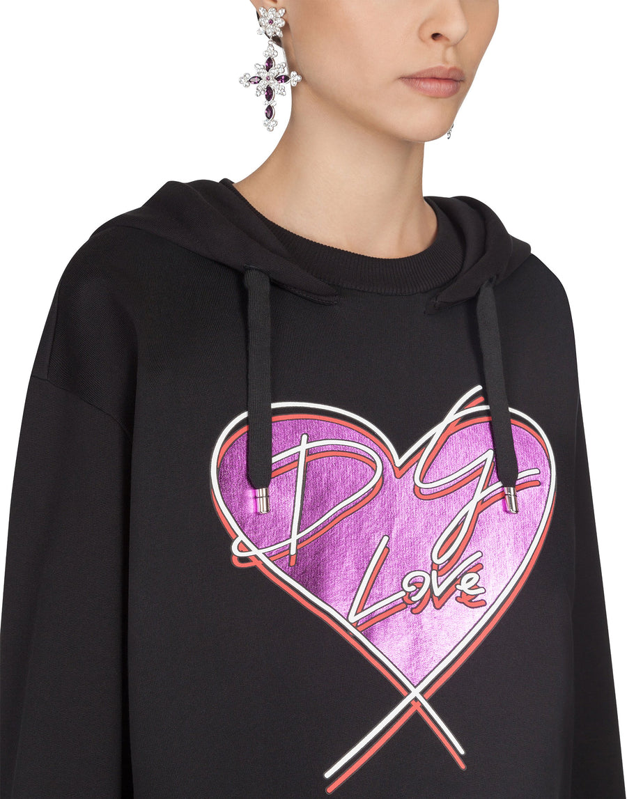 Oversized sweatshirt with print DG heart