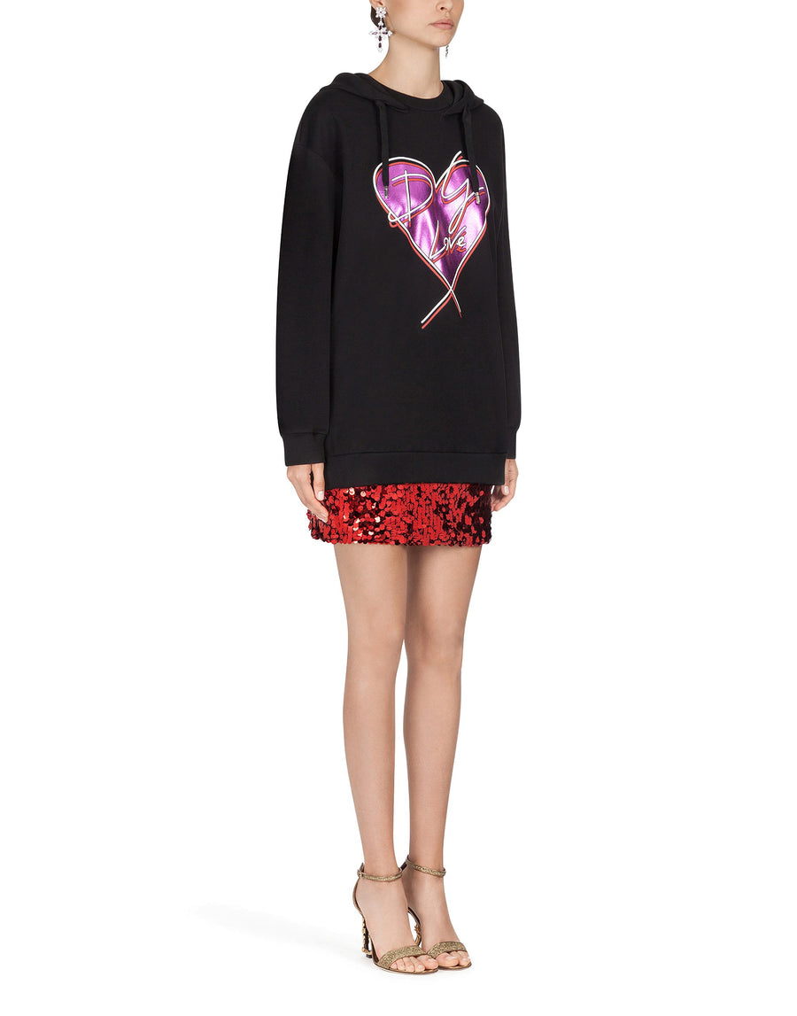 Oversized sweatshirt with print DG heart