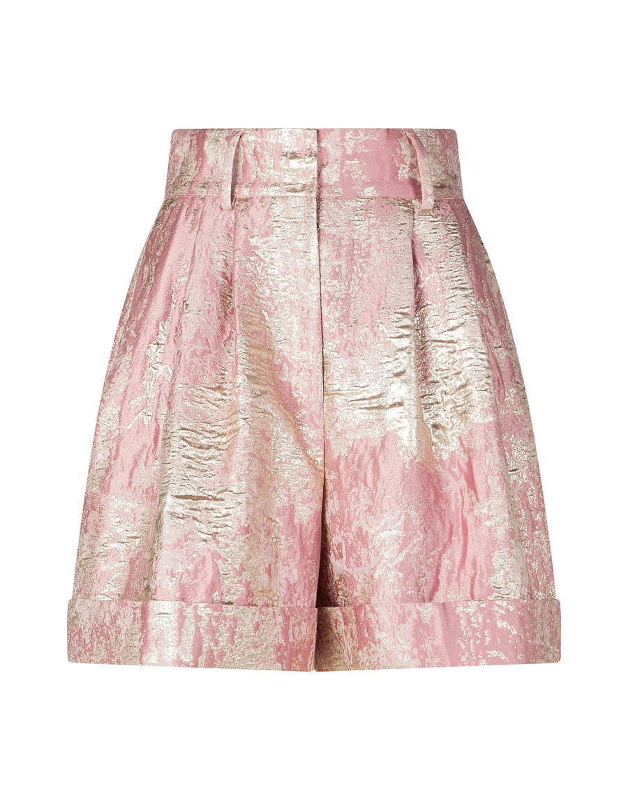 Shorts in jacquard with lurex