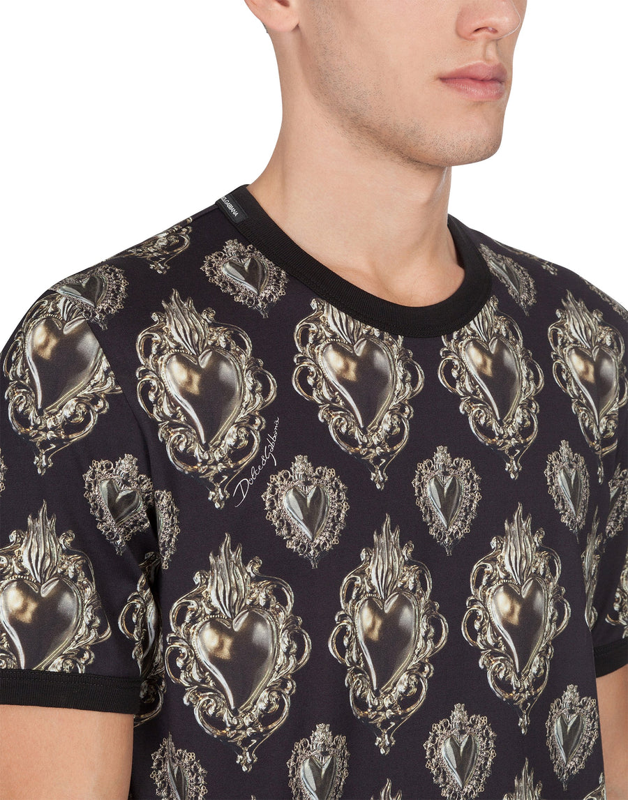 Printed cotton t-shirt