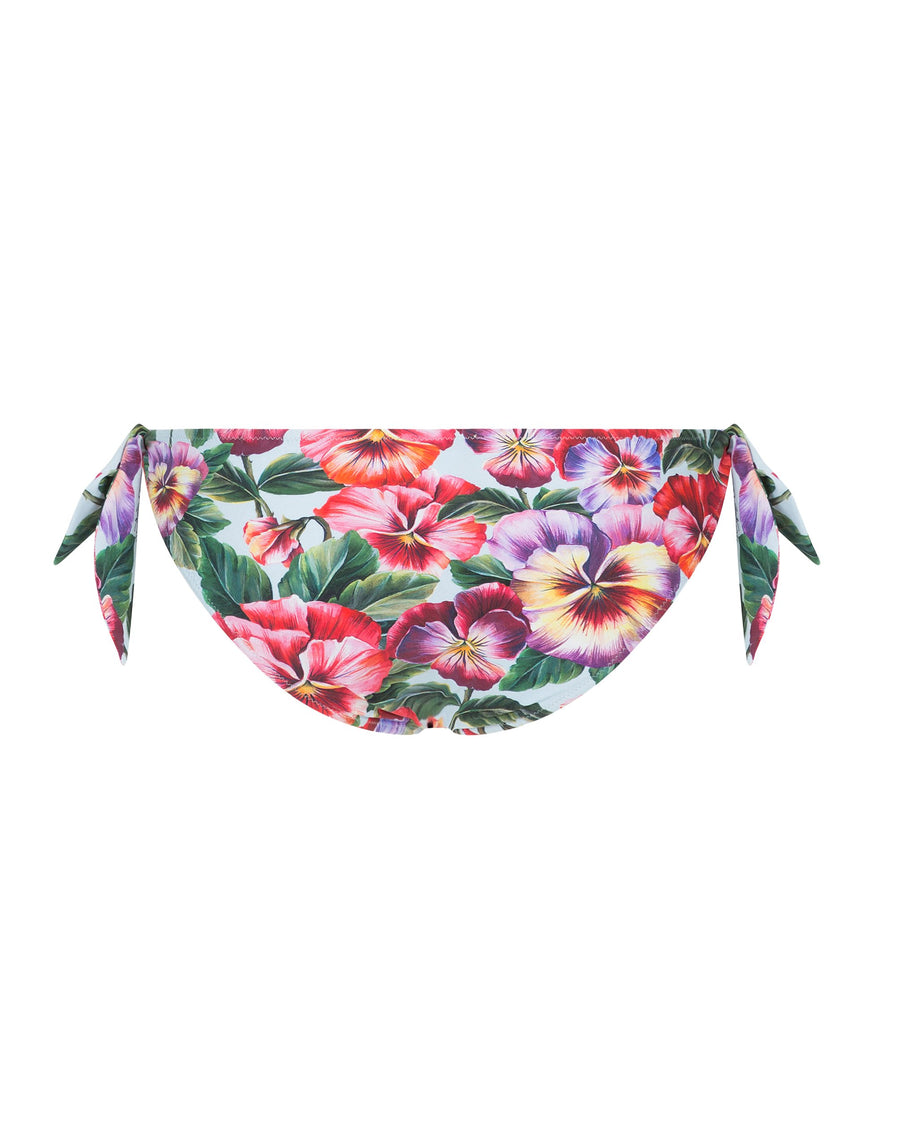 Floral bikini bottom with laces