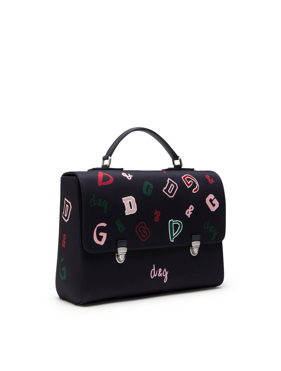 NYLON SATCHEL WITH DG PRINT