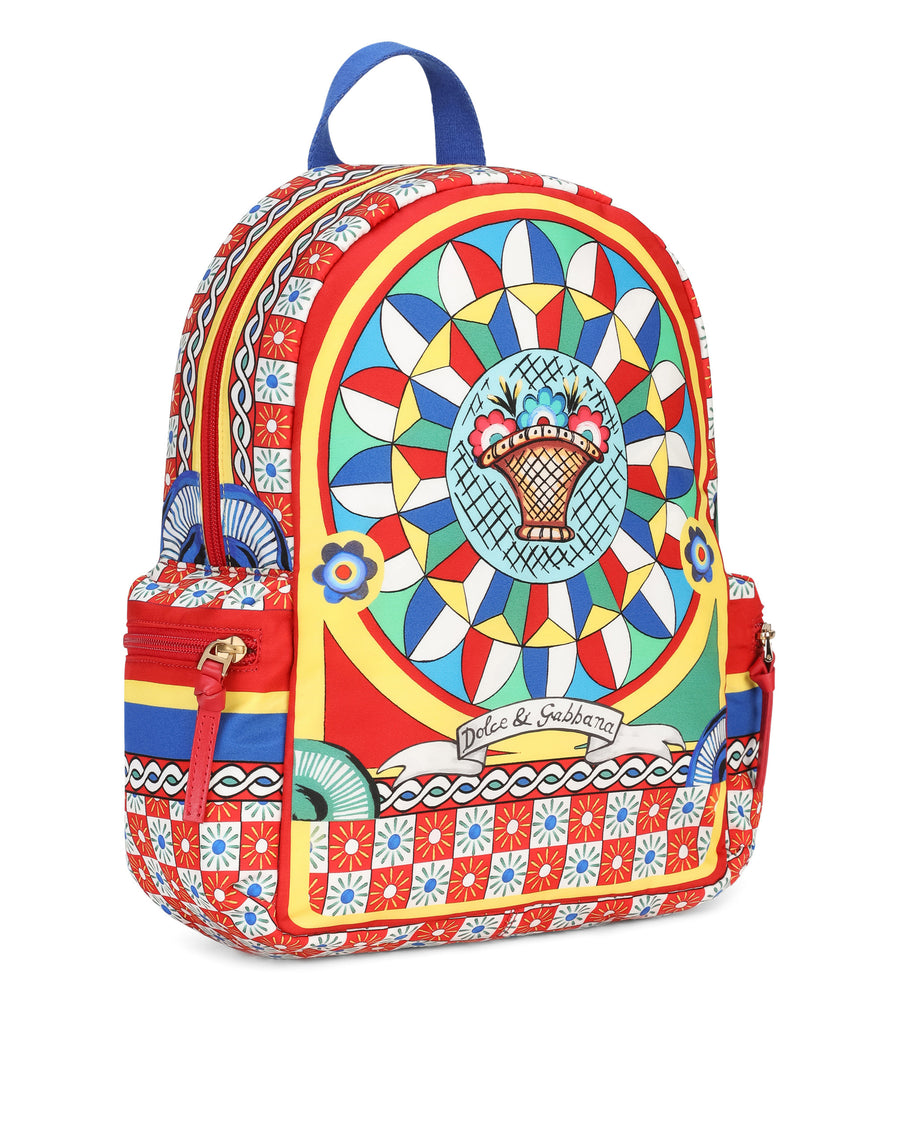 Carretto-print nylon backpack