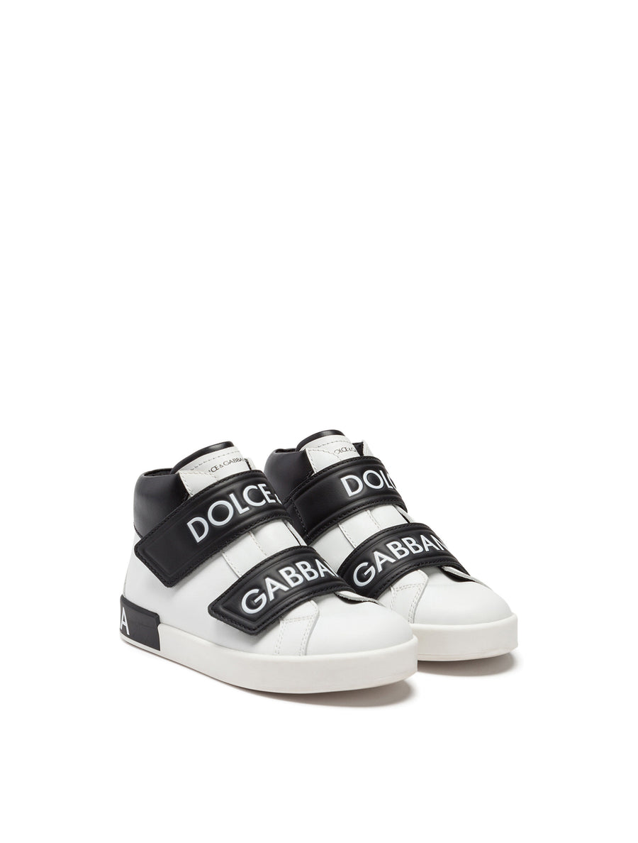 PORTOFINO HIGH-TOP SNEAKERS IN LOGO NAPPA LEATHER