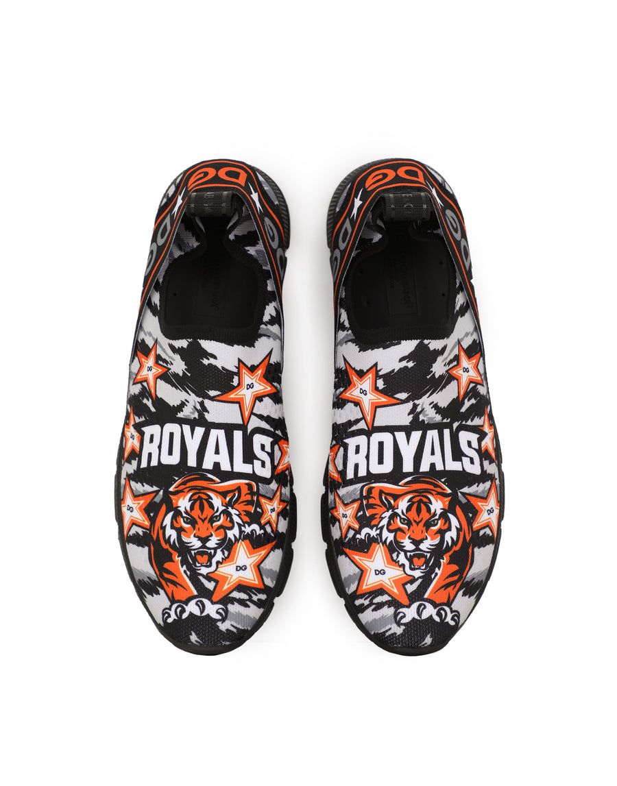 Royals tiger slip on sneakers