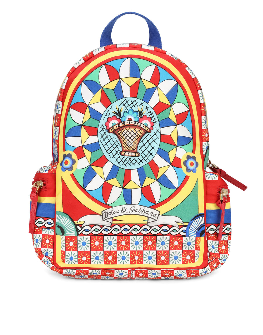 Carretto-print nylon backpack