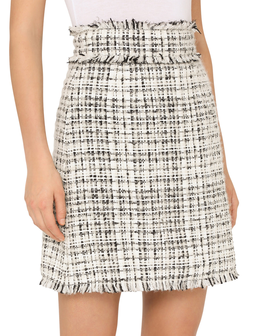 Tweed midi skirt