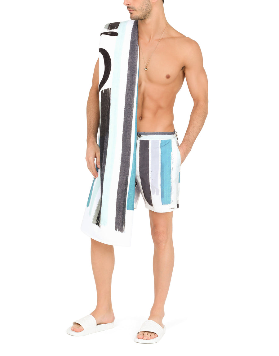 Printed terrycloth beach towel