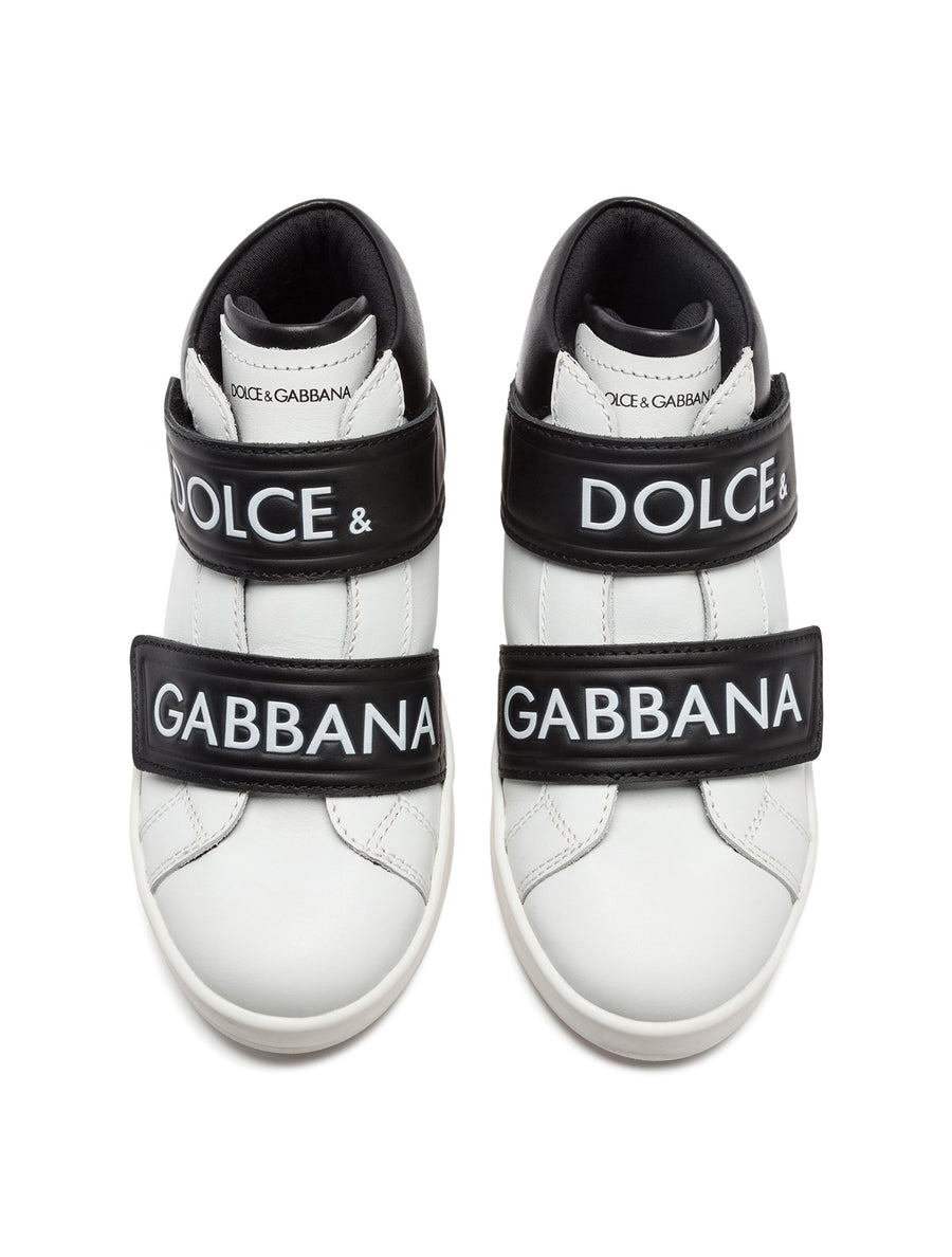 PORTOFINO HIGH-TOP SNEAKERS IN LOGO NAPPA LEATHER