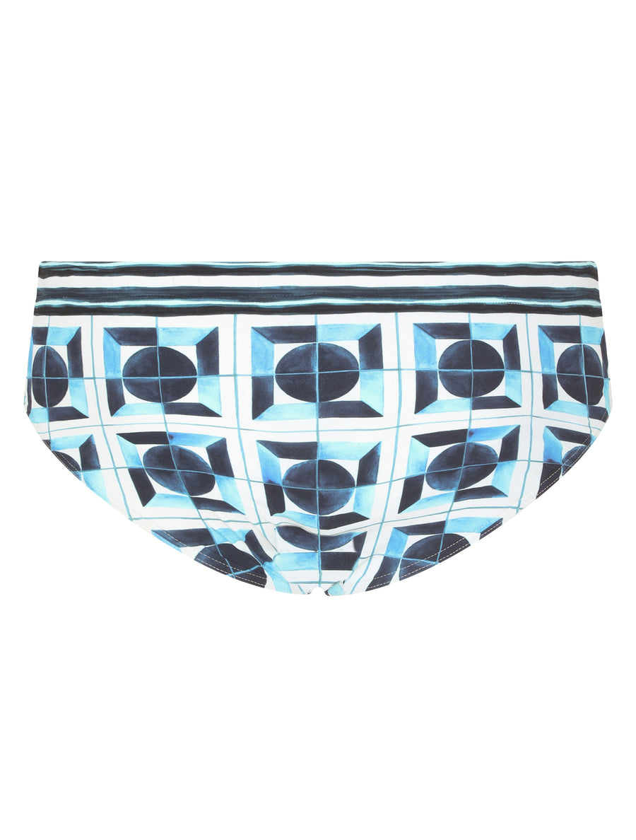 Majolica-print swim briefs