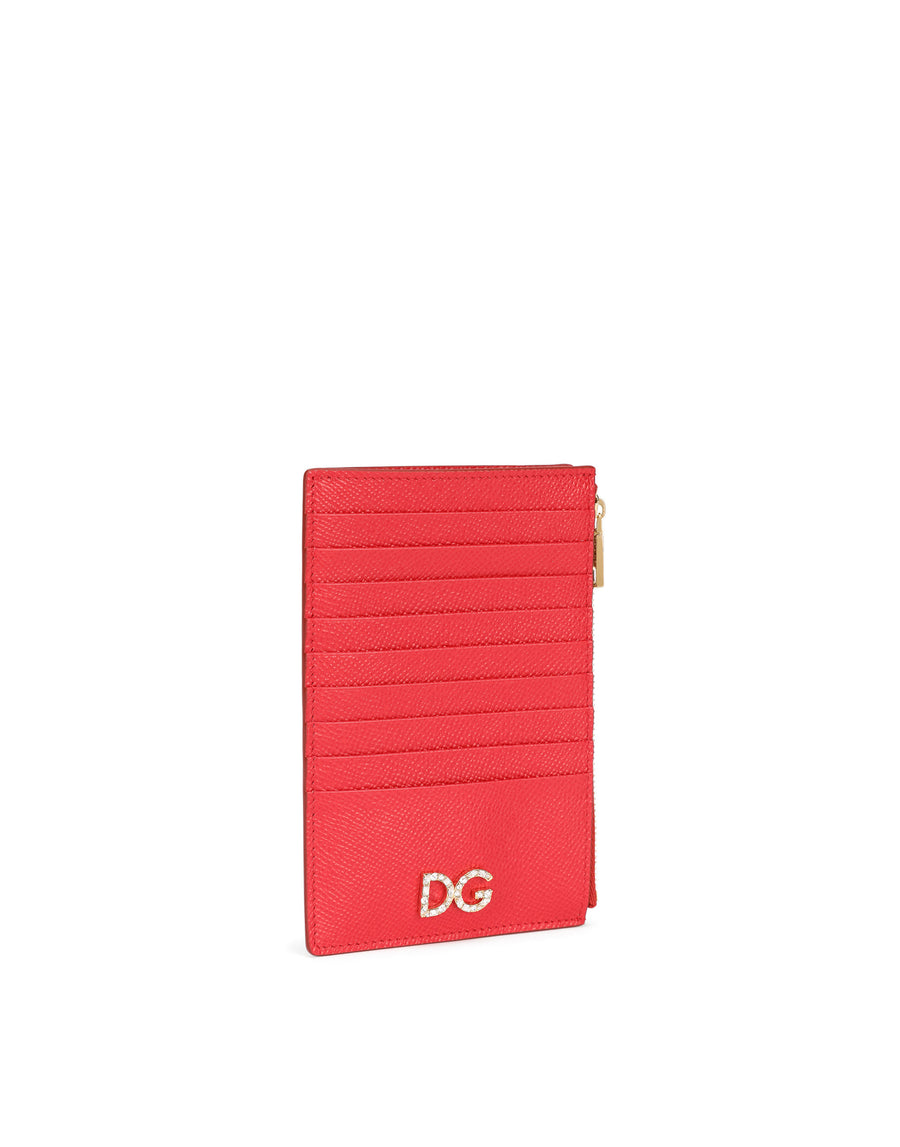 LARGE VERTICAL DAUPHINE CALFSKIN CREDIT CARD HOLDER