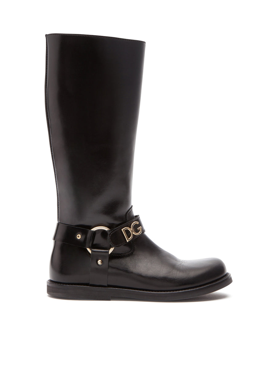 CALFSKIN RIDING BOOTS WITH DG LETTERING