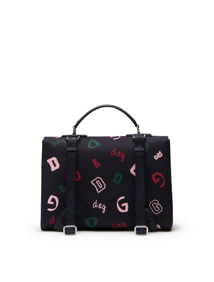 NYLON SATCHEL WITH DG PRINT