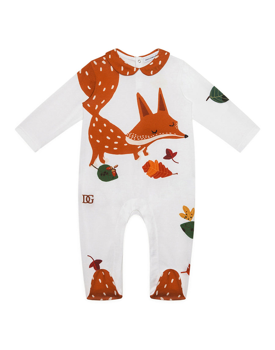 JERSEY ONESIE WITH FOX PRINT