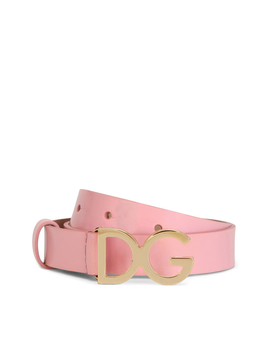 Patent leather belt with DG buckle