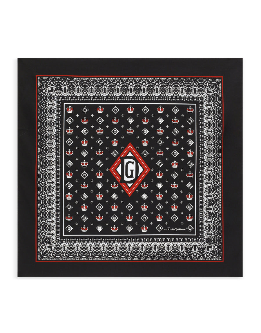 BANDANA PRINT COTTON FOULARD 50 X 50CM- 19 X 19 INCHES