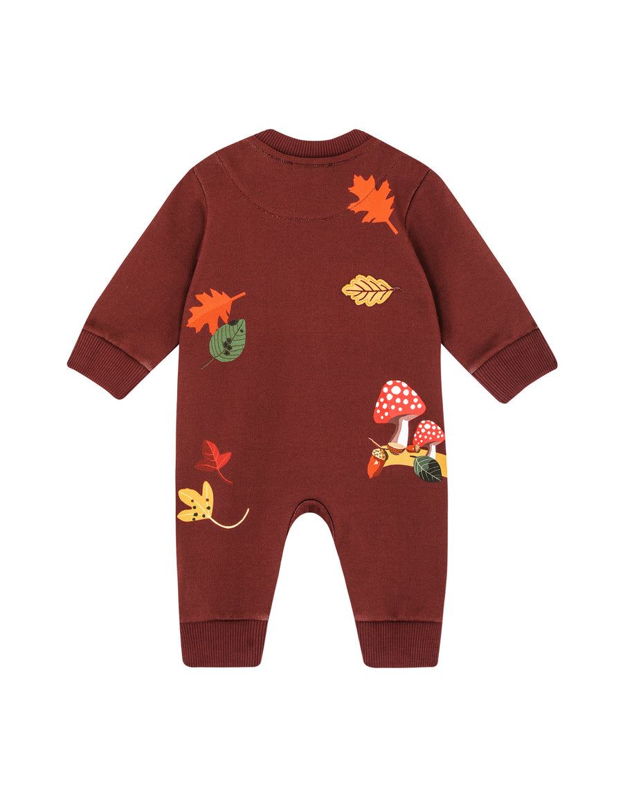 Jersey romper suit with fox print