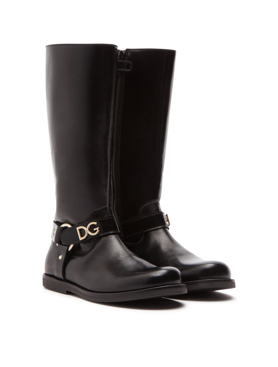 CALFSKIN RIDING BOOTS WITH DG LETTERING