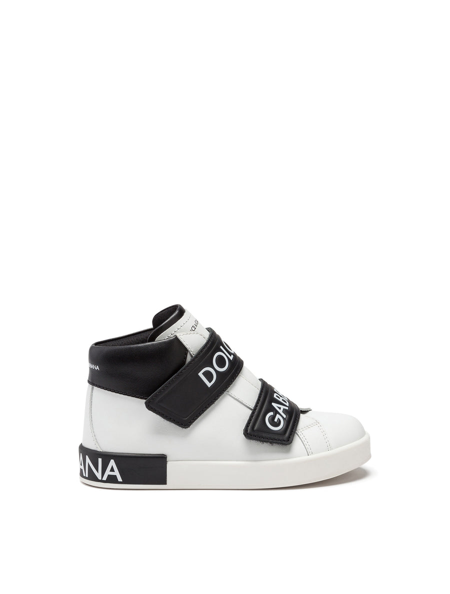 PORTOFINO HIGH-TOP SNEAKERS IN LOGO NAPPA LEATHER