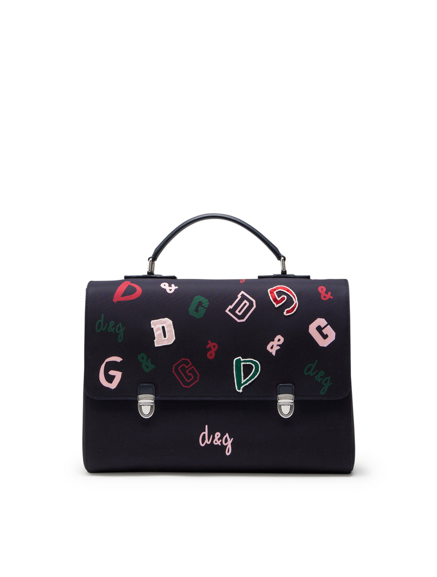 NYLON SATCHEL WITH DG PRINT