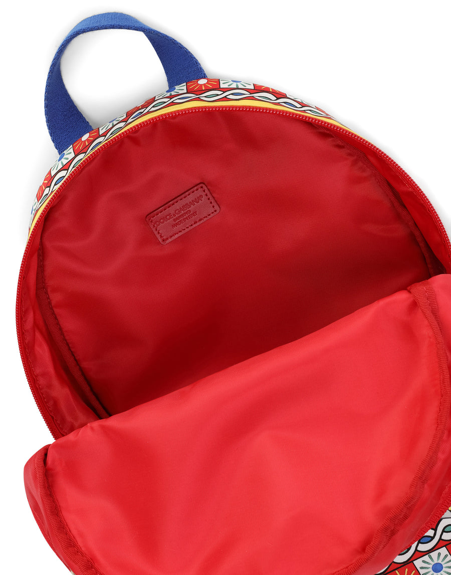 Carretto-print nylon backpack