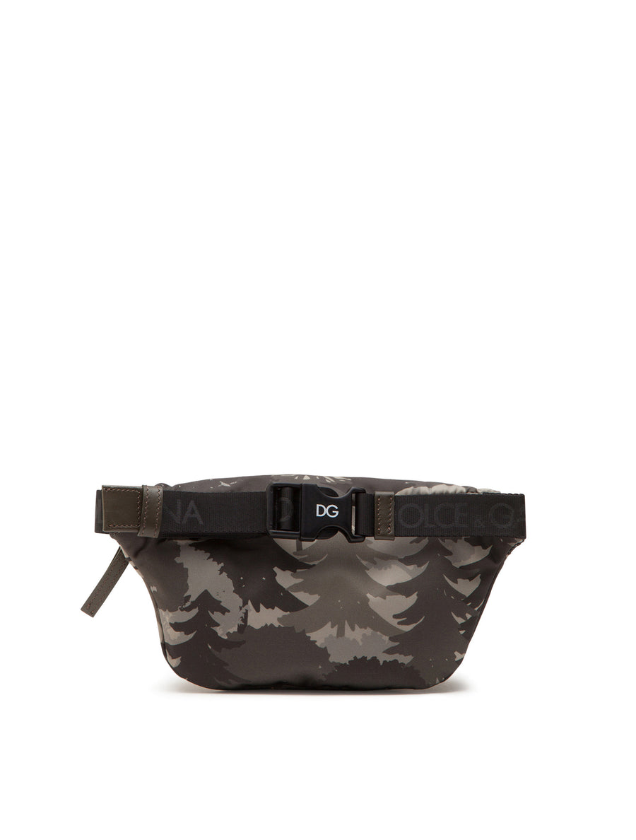 NYLON BELT BAG WITH FOREST PRINT