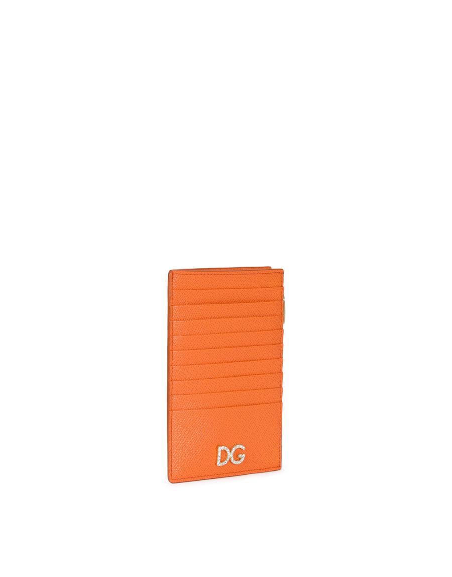 LARGE VERTICAL DAUPHINE CALFSKIN CREDIT CARD HOLDER