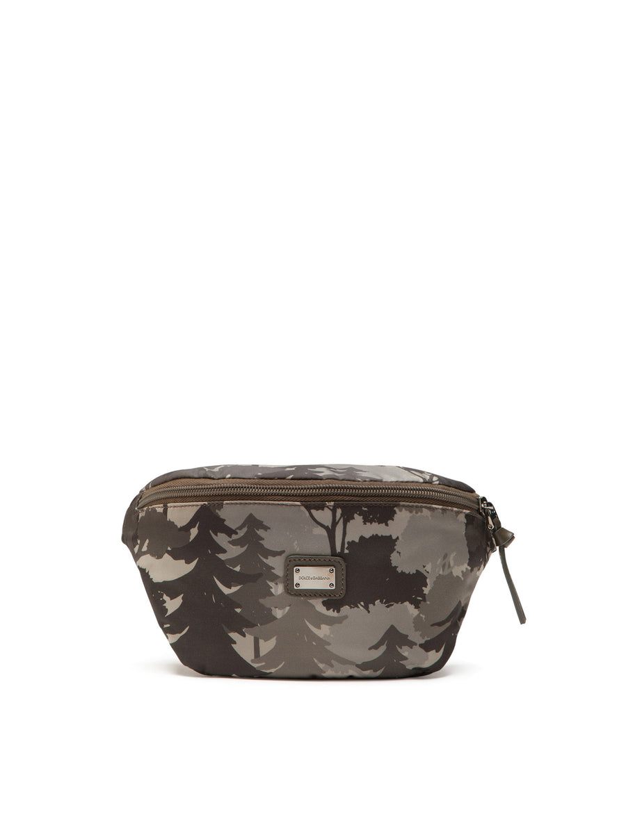 NYLON BELT BAG WITH FOREST PRINT